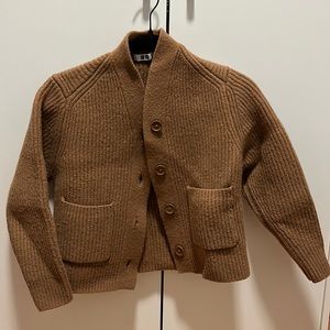 Uniqlo Light Brown Wool Cardigan Sweater